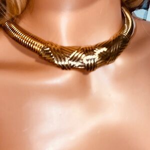 Gold-Wrap Statement Choker Necklace - Women Jewelry Gallery Original